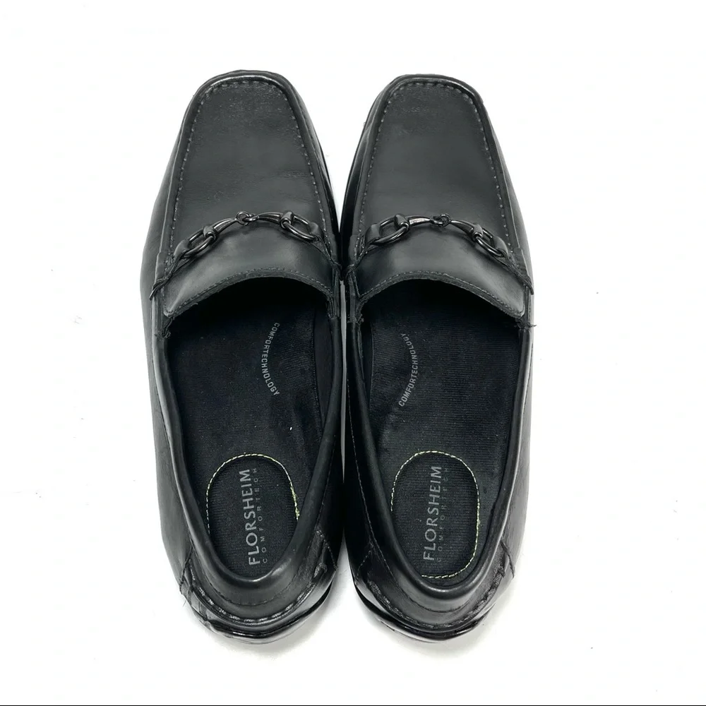 Florsheim‎ Men’s Loafers Horsebit Black Leather Size 11 D